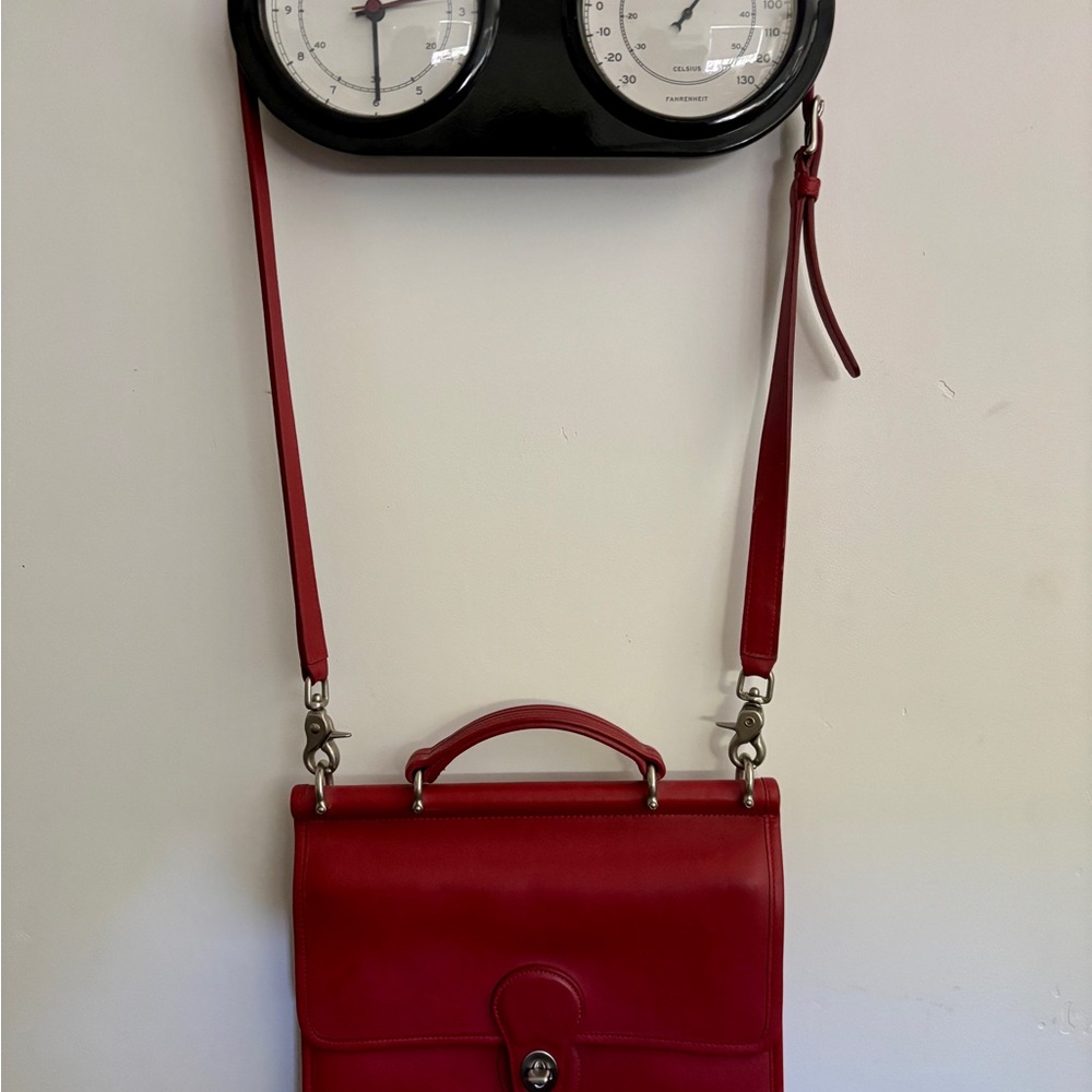 Coach Vibrant Red Leather Bag